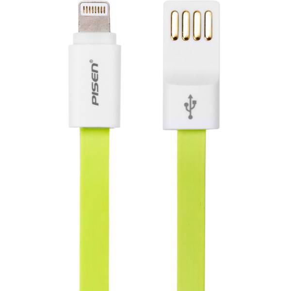 Pisen AL03-800F Flat USB To Lightning Cable 0.8m، کابل تخت تبدیل USB به لایتنینگ پایزن مدل AL03-800F طول 0.8 متر