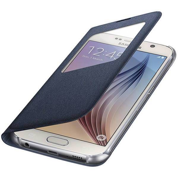 Samsung S View Fabric Cover For Galaxy S6، کیف کلاسوری سامسونگ مدل S View پارچه ای مناسب برای گوشی موبایل سامسونگ گلکسی S6