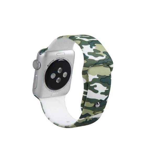 Army Model Silicone Band Suitable for Apple Watch 38mm، بند سیلیکونی مدلArmy مناسب برای اپل واچ 38 میلی متری