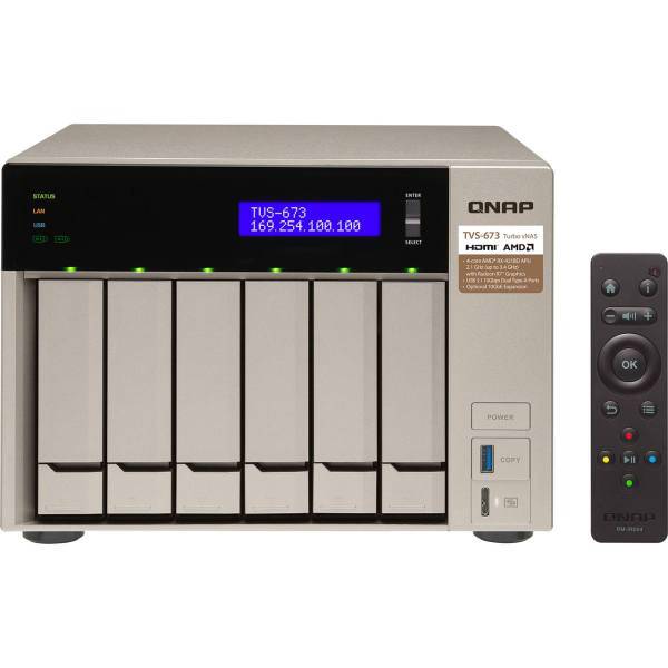 QNAP TVS-673-8G NASiskless، ذخیره ساز تحت شبکه کیونپ مدل TVS-673-8G بدون دیسک