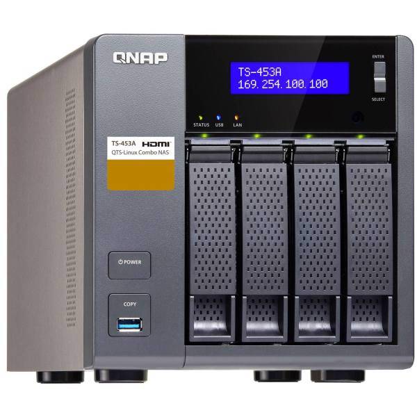 QNAP TS-453A NAS - 4GB، ذخیره ساز تحت شبکه کیونپ مدل TS-453A ظرفیت 4 گیگابایت