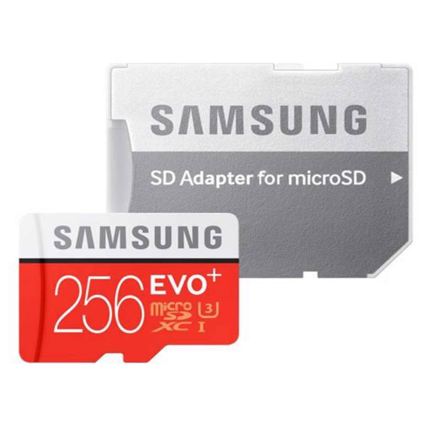 Samsung Evo Plus UHS-I U3 Class 10 100MBps microSDXC Card With Adapter - 256GB، کارت حافظه microSDXC سامسونگ مدل Evo Plus کلاس 10 استاندارد UHS-I U3 سرعت 100MBps همراه با آداپتور SD ظرفیت 256 گیگابایت