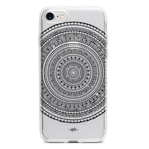 Black Mandala Case Cover For iPhone 7 /8، کاور ژله ای وینا مدل Black Mandala مناسب برای گوشی موبایل آیفون 7 و 8