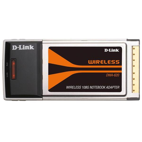 D-Link DWA-620 PCMCIA Wireless 108G Notebook Adapter، کارت شبکه PCMCIA و بی‌سیم دی-لینک مدل DWA-620