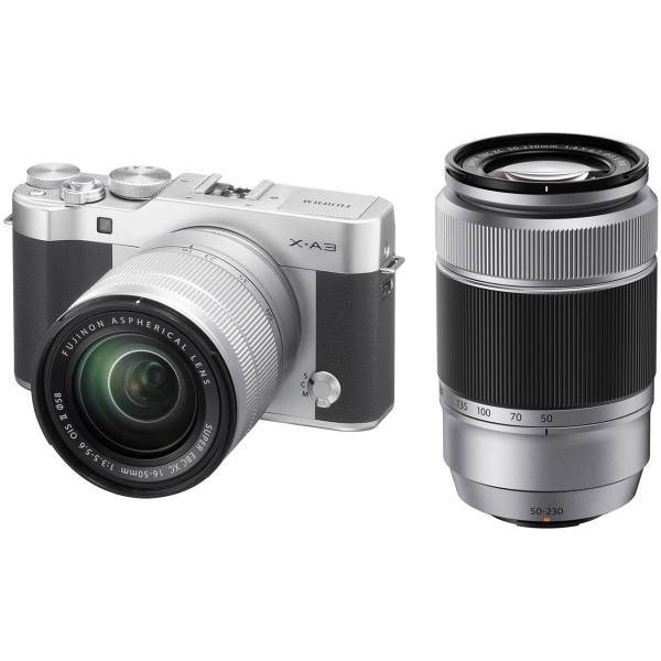 Fujifilm X-A10 Mirrorless Digital Camera with 16-50mm and 50-230mm Lens، دوربین دیجیتال بدون آینه فوجی فیلم مدل X-A10 به همراه دو لنز 50-16 میلی‌متر و 50-230 میلی‌متر