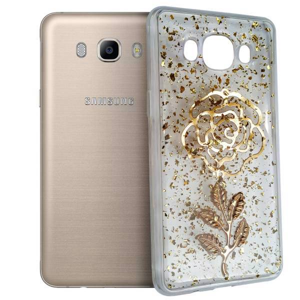 Drop glue gold foil cover for samsung j5 2016، کاور دراپ گلو مدل gold foil مناسب برای گوشی سامسونگ 2016 j5