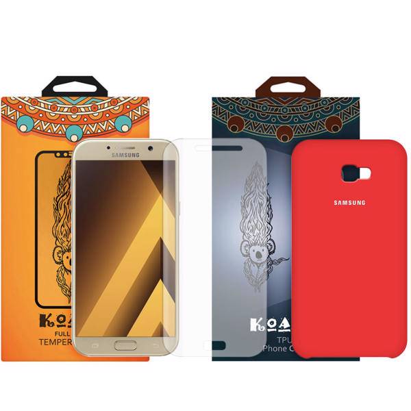 کاور کوالا مدل سیلیکونی مناسب برای گوشی موبایل سامسونگ Galaxy A7 2017 به همراه محافظ صفحه نمایش