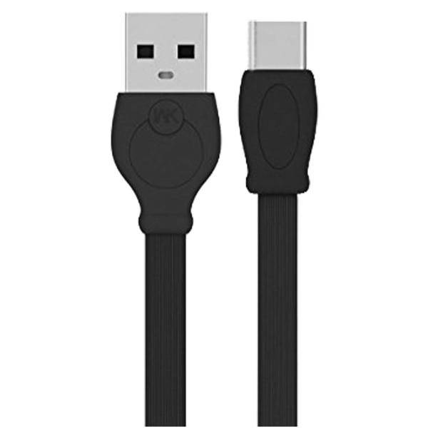 USB cable to micro USB/ WDC-023 Speed Flat USB To USB -C Cable 1m، کابل تبدیل USB به USB-C دبلیو کی مدل WDC-023 به طول 1 متر