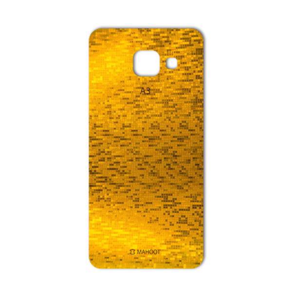 MAHOOT Gold-pixel Special Sticker for Samsung A3 2016، برچسب تزئینی ماهوت مدل Gold-pixel Special مناسب برای گوشی Samsung A3 2016