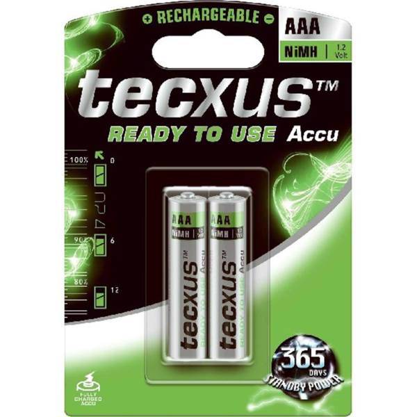 Tecxus NiMh Rechargeable AAA Batteryack of 2، باتری قابل‌شارژ نیم قلمی تکساس مدل Accu - بسته‌ی 2 عددی