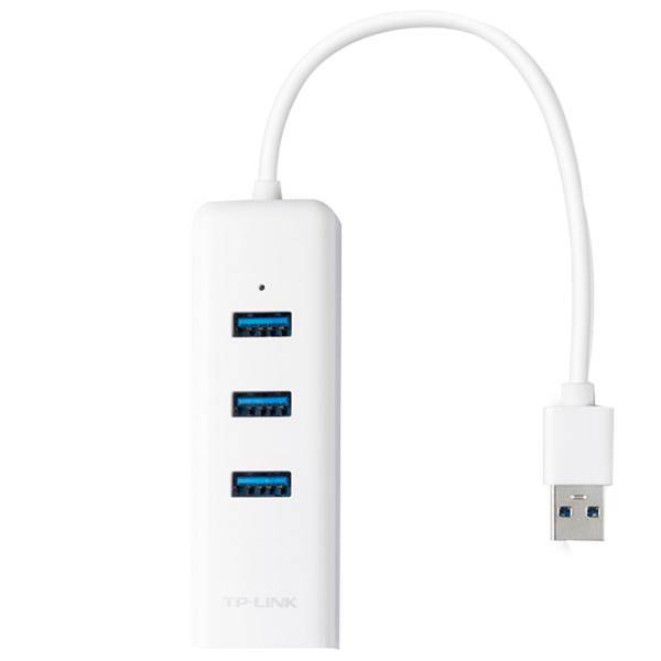 TP-Link UE330 3 Ports USB 3.0 Hub And Network Adapter، هاب USB 3.0 سه پورت و کارت شبکه تی پی-لینک مدل UE330