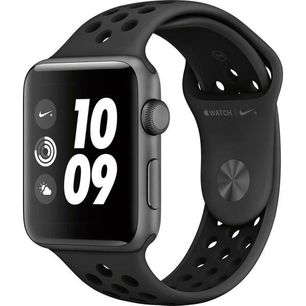 Apple Watch Series 3 Nike Plus 42mm Space Gray Aluminum Case with Anthracite/Black Nike Sport Band، ساعت هوشمند اپل واچ سری 3 مدل Nike Plus 42mm Space Gray Aluminum Case with Anthracite/Black Nike Sport Band