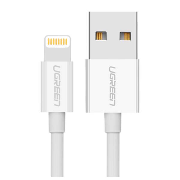 Ugreen US155 USB To Lightning Cable، کابل تبدیل USB به لایتنینگ یوگرین مدل US155 طول 1 متر