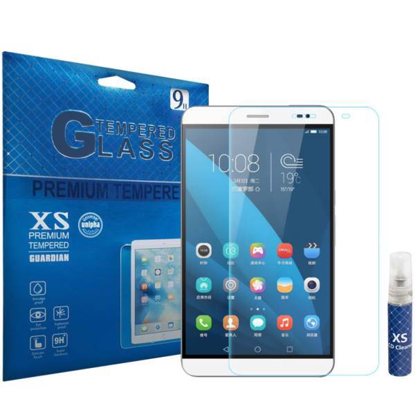 XS Tempered Glass Screen Protector For Huawei MediaPad X2 With XS LCD Cleaner، محافظ صفحه نمایش شیشه ای ایکس اس مدل تمپرد مناسب برای تبلت هوآوی MediaPad X2 به همراه اسپری پاک کننده صفحه XS