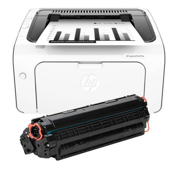HP LaserJet Pro M12a Laser Printer with 1 Extra Toner، پرینتر لیزری اچ پی مدل LaserJet Pro M12a به همراه یک تونر اضافه