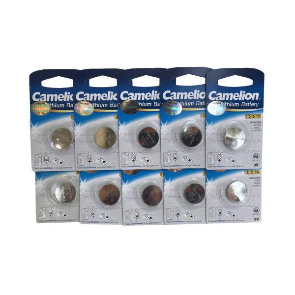 Camelion CR2025 minicell 10Pcs، باتری سکه ای کملیون مدل CR2025 بسته 10 عددی