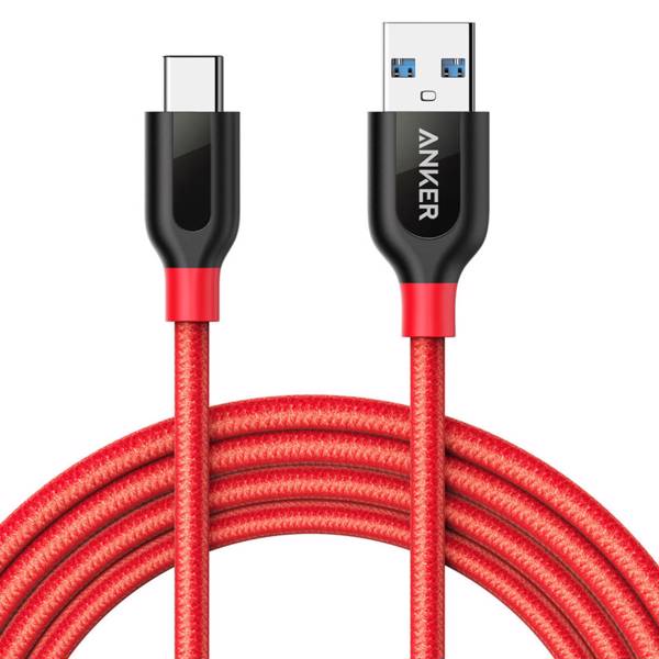 Anker A8169091 PowerLine USB 3.0 To USB-C Cable 1.8m، کابل تبدیل USB 3.0 به USB-C انکر مدل A8169091 PowerLine طول 1.8 متر
