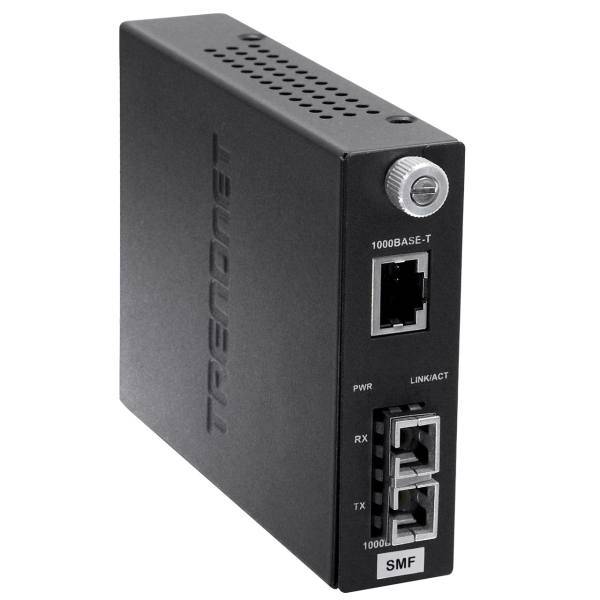TRENDnet TFC-1000S20 10/100/1000Mbps Media Converter، مبدل فیبر گیگابیتی و تک حالته ترندنت مدل TFC-1000S20
