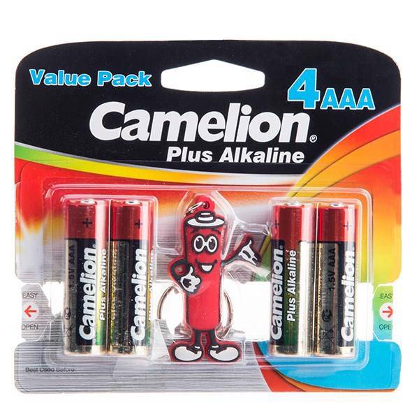 Camelion Plus Alkaline 4AAA Battery Value Pack، باتری نیم قلمی و جاکلیدی کملیون مدل Plus Alkaline 4AAA
