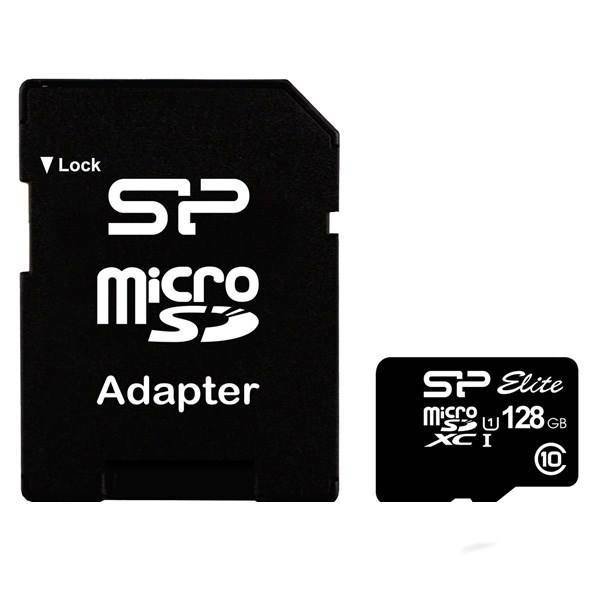 Silicon Power Elite microSDXC 128GB U1 Class 10 with Adapter، کارت حافظه سیلیکون پاور Elite microSDXC 128GB U1 Class 10 with Adapter