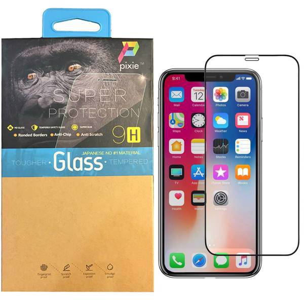 Pixie Matte Antiglare Full Glue Glass Screen Protector For Apple iPhone X، محافظ صفحه نمایش تمام چسب شیشه ای مات پیکسی مدل Antiglare مناسب برای گوشی اپل آیفون X