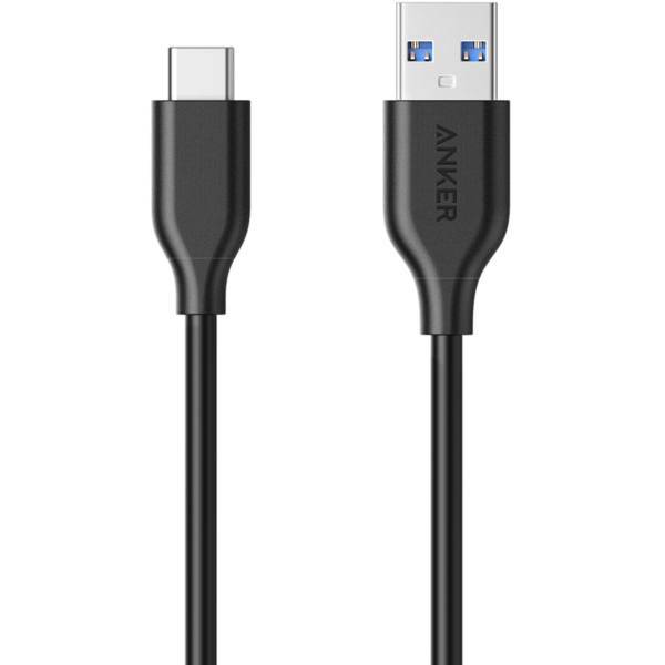 Anker A8163 PowerLine USB 3.0 To USB-C Cable 0.9m، کابل تبدیل USB 3.0 به USB-C انکر مدل A8163 PowerLine طول 0.9 متر