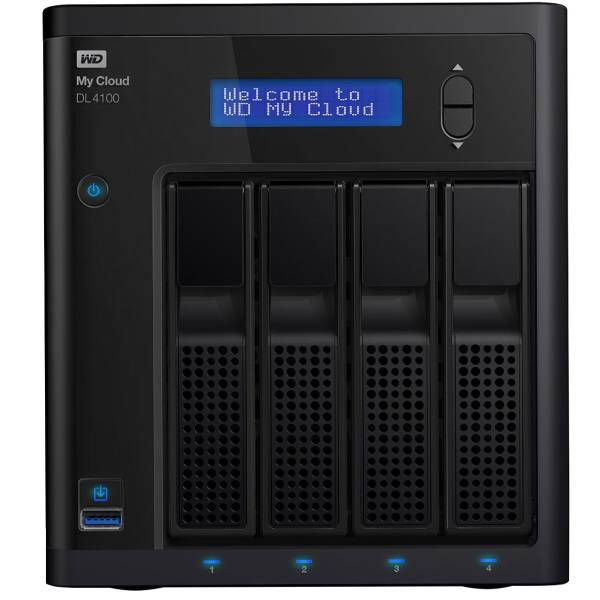 Western Digital DL4100 NAS - 4Bay - 24TB، ذخیره ساز تحت شبکه وسترن دیجیتال مدل DL4100 دارای 4 سینی ظرفیت 24 ترابایت