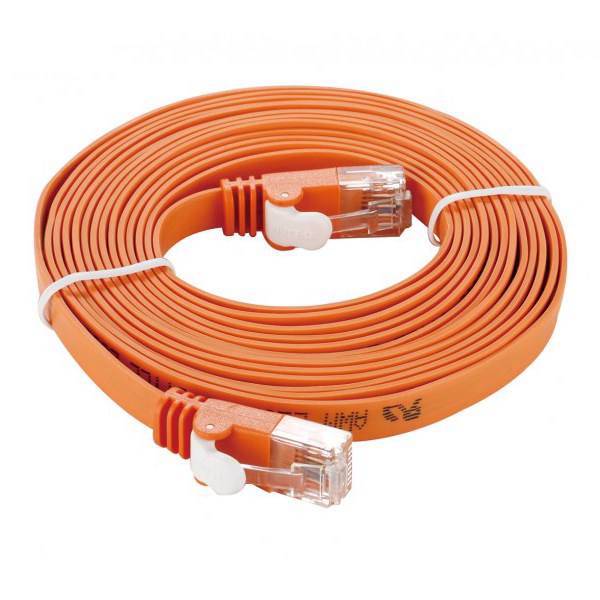 D-Link NCB-C6UORGF1-3 3M Category 6 UTP Flat Patch Cord، کابل شبکه 3 متری CAT6 نارنجی رنگ دی-لینک مدل NCB-C6UORGF1-3
