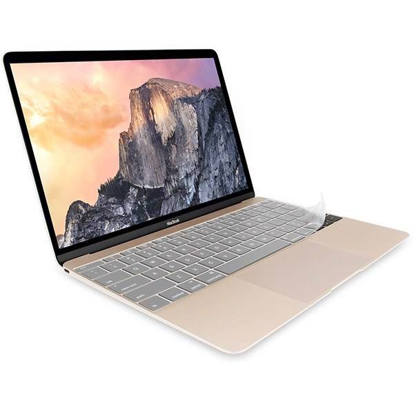 JCPAL Fitskin Clear Keyboard Protector For MacBook 12، محافظ کیبورد شفاف جی سی پال مدل فیت اسکین مناسب برای مک بوک 12