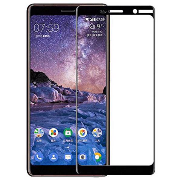 محافظ صفحه نمایش شیشه ای مدل Full Glue مناسب برایNOKIA 7 PLUS