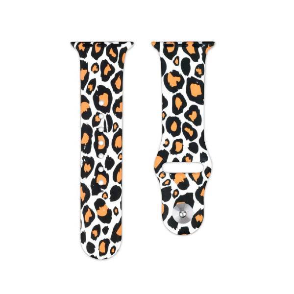 Leopard Model Silicone Band Suitable for Apple Watch 42mm، بند سیلیکونی مدلLeopard مناسب برای اپل واچ 42 میلی متری