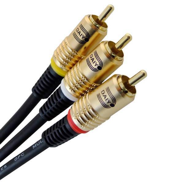 Daiyo Digital Multi-Perfect 3xRCA To 3xRCA Plugs TA5503 Cable 2m، کابل 3xRCA به 3xRCA دیجیتال دایو کد TA5503به طول 2 متر