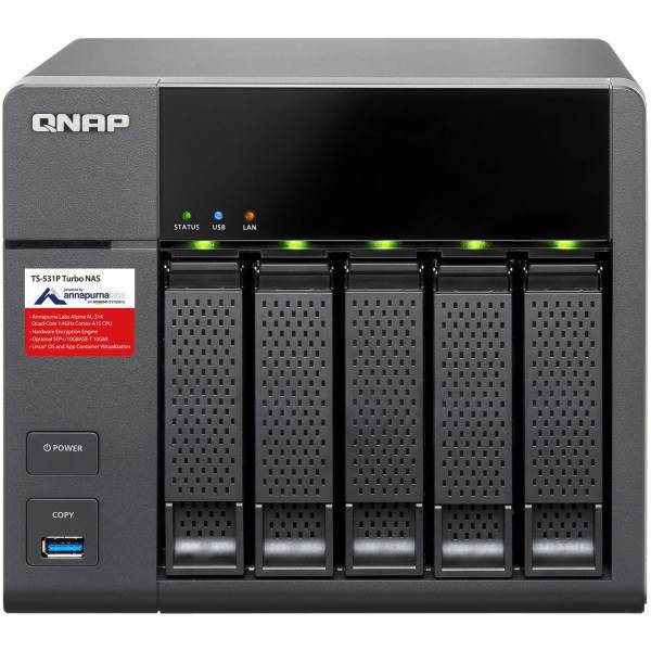 Qnap TS-531P-2G NASiskless، ذخیره ساز تحت شبکه کیونپ مدل TS-531P-2G