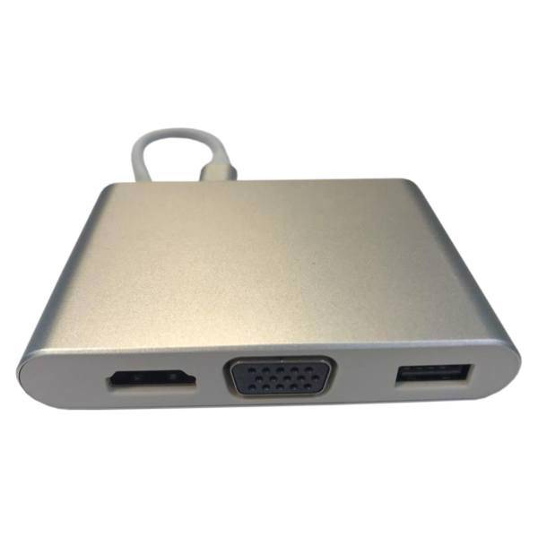 MN TYPE-C To USB/LAN/VGA/HDMI Adapter، مبدل TYPE-C به USB/LAN/VGA/HDMI مدلMN