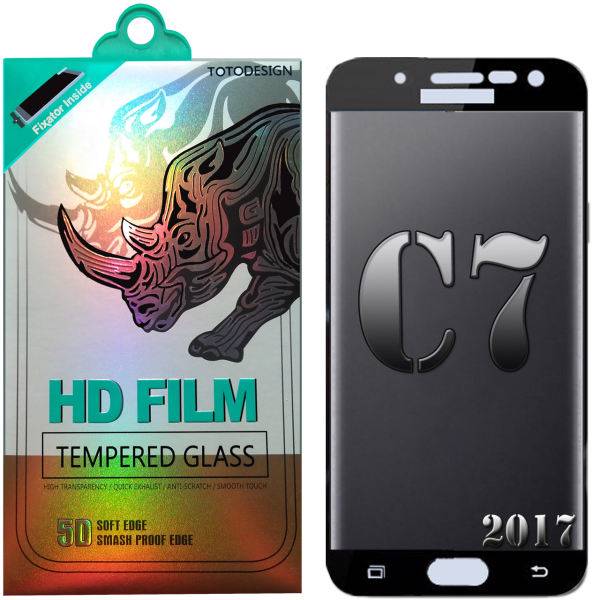 Full Coverage Glass TOTODESIGN Protector For Samsung Galaxy C7، محافظ صفحه نمایش شیشه ای مدل Full Coverage 5D 2017 TOTODESIGN مناسب برای گوشی موبایل سامسونگ Galaxy C7