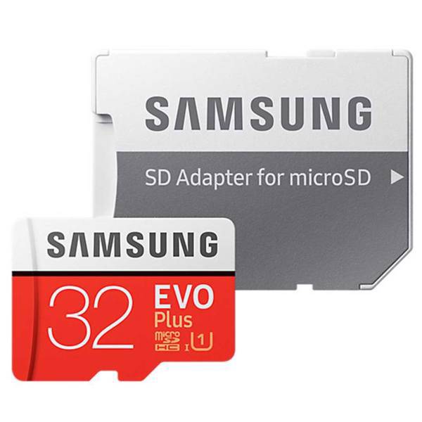 Samsung Evo Plus UHS-I U1 Class 10 95MBps microSDHC With Adapter - 32GB، کارت حافظه microSDHC سامسونگ مدل Evo Plus کلاس 10 استاندارد UHS-I U1 سرعت 95MBps همراه با آداپتور SD ظرفیت 32 گیگابایت