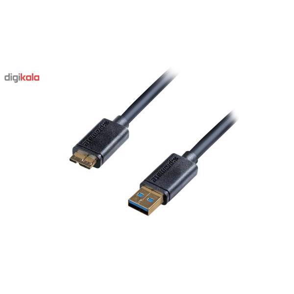 Promate LinkMate-U4 5Gbps USB To micro-B Cable 1.5m، کابل تبدیل USB به micro-B پرومیت مدل LinkMate-U4 5Gbps طول 1.5 متر