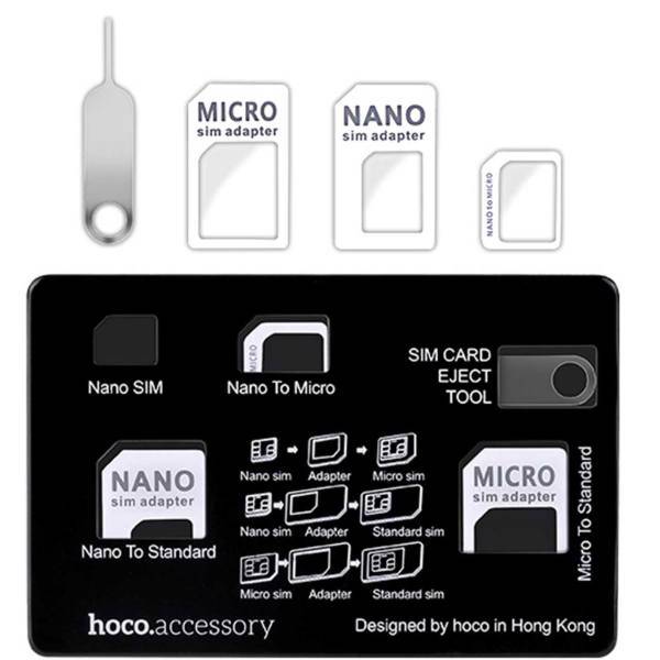 Hoco Card Set Micro and Nano SIM Card Adapters، تبدیل سیم کارت‌های میکرو و نانو به استاندارد هوکو مدل Card Set