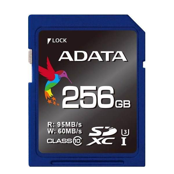 Adata Premier Pro Class 10 UHS-I U3 95MBs SDXC - 256GB، کارت حافظه SDXC ای دیتا مدل Premier Pro کلاس 10 استاندارد UHS-I U3 سرعت 95MBps ظرفیت 256 گیگابایت
