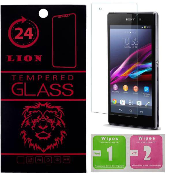 LION 2.5D Full Glass Screen Protector For Sony Z1، محافظ صفحه نمایش شیشه ای لاین مدل 2.5D مناسب برای گوشی سونی Z1