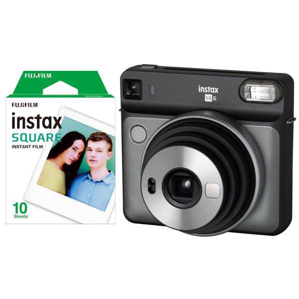 Fujifilm Instax Square SQ6 Instant Camera With Square Film، دوربین عکاسی چاپ سریع فوجی فیلم مدل Instax Square SQ6 به همراه فیلم مخصوص