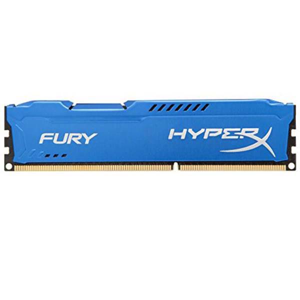 Kingston HyperX Fury 4GB DDR3 1866MHz CL10 Single Channel RAM HX318C10F/4، رم کامپیوتر کینگستون مدل HyperX Fury DDR3 1866MHz CL10 ظرفیت 4 گیگابایت