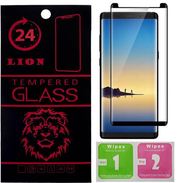 LION Short 3D Away Glue Glass Screen Protector For Samsung Note 8، محافظ صفحه نمایش شیشه ای لاین مدل Short 3D مناسب برای گوشی سامسونگ Note 8