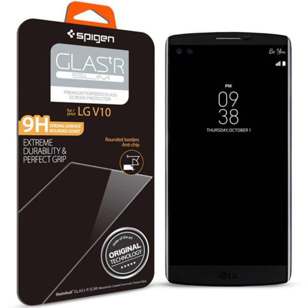 Spigen GLAS.tR SLIM Screen Protector For LG V10، محافظ صفحه نمایش شیشه ای اسپیگن مدل GLAS.tR SLIM مناسب برای گوشی موبایل ال جی V10