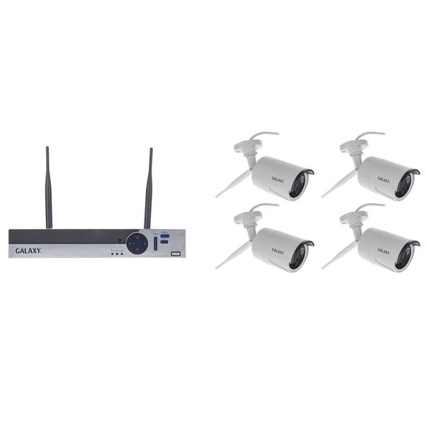 Galaxy WiFi Kit IP CCTV 2 Mega Pixel 1080P 4 Channel، سیستم امنیتی مداربسته وای فای و دیجیتال گلکسی مدل W2304A20JA20303HS دو مگاپیکسل