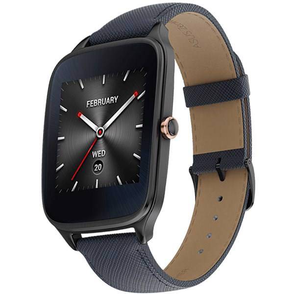 Asus Zenwatch 2 WI501Q With Leather Strap، ساعت هوشمند ایسوس مدل زن واچ 2 WI501Q با بند چرمی
