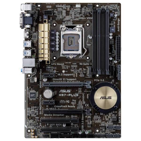 ASUS H97 PLUS Motherboard، مادربرد ایسوس مدل H97 PLUS