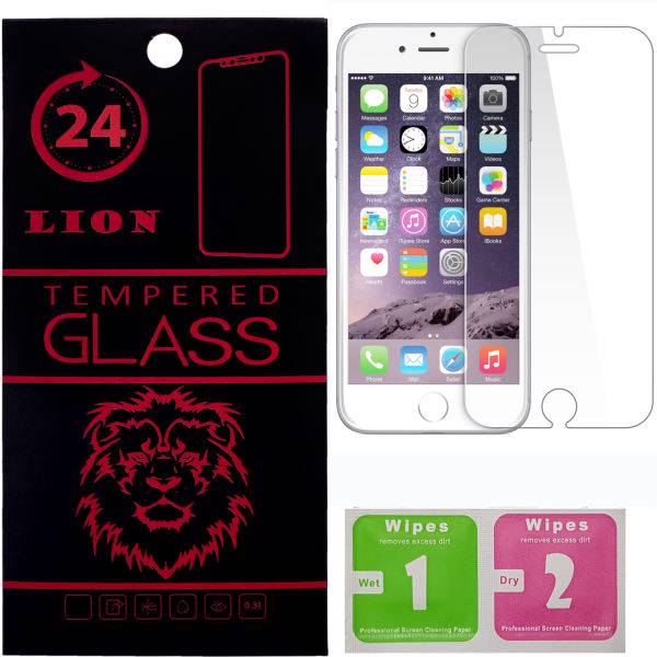 LION 2.5D Full Glass Screen Protector For Apple iPhone 6/6s، محافظ صفحه نمایش شیشه ای لاین مدل 2.5D مناسب برای گوشی اپل آیفون 6/6s
