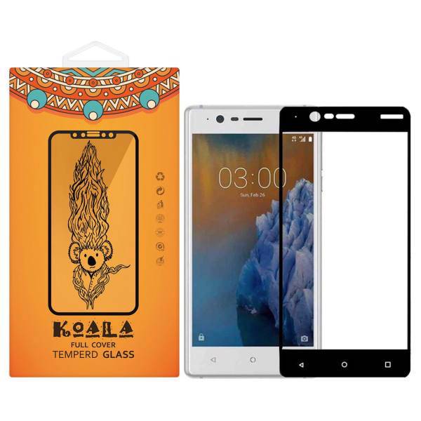 KOALA Full Cover Glass Screen Protector For Nokia 3، محافظ صفحه نمایش شیشه ای کوالا مدل Full Cover مناسب برای گوشی موبایل نوکیا 3