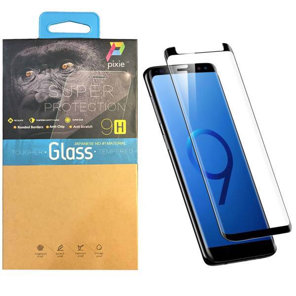 Pixie Short 3D Full Glue Glass Screen Protector For Samsung Galaxy S9 Plus، محافظ صفحه نمایش تمام چسب شیشه ای پیکسی مدل Short 3D مناسب برای گوشی سامسونگ گلکسی S9 Plus